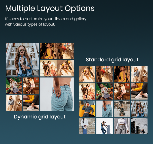 display instagram slider in two layouts