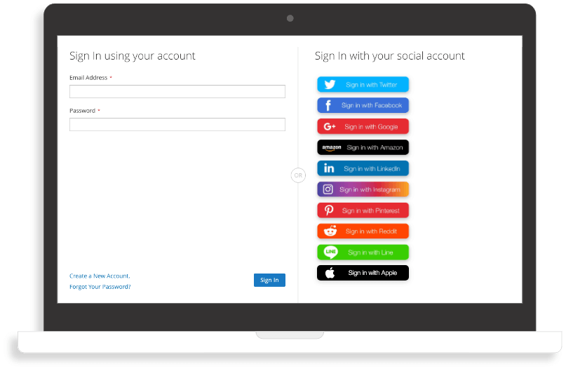 Magento 2 Social Login Extension Support 9 types of social account