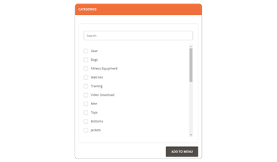 Magento 2 Mega Menu add categories to menu