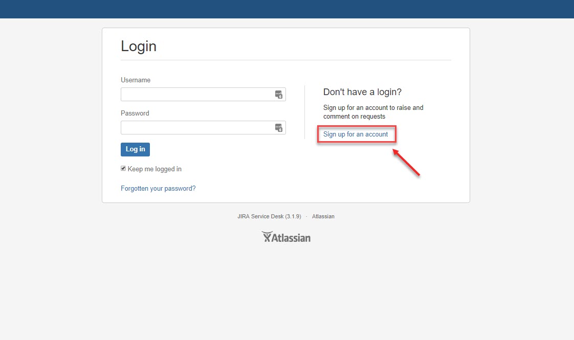 sign up new account for Jira