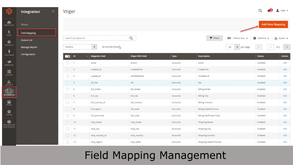 Easily manage your mapping with intuitive grid layout