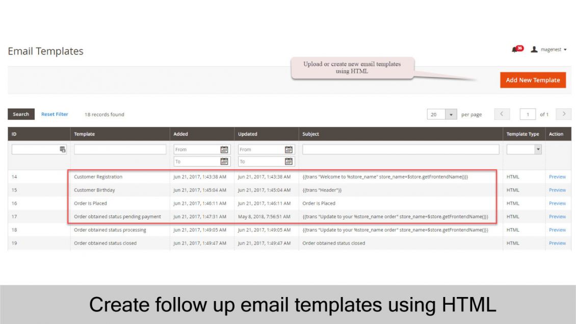 Design follow up email templates using HTML
