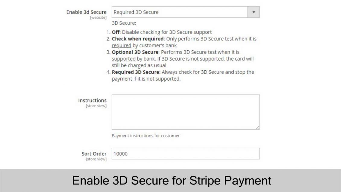 Stripe Payment Gateway_Enable 3D Secure 