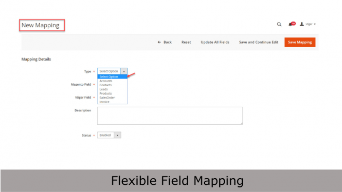 Add new mapping for Accounts, Contacts, Leads, Products, Sales Orders, Invoices