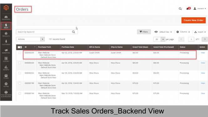 Easily track sales orders in Magento 2
