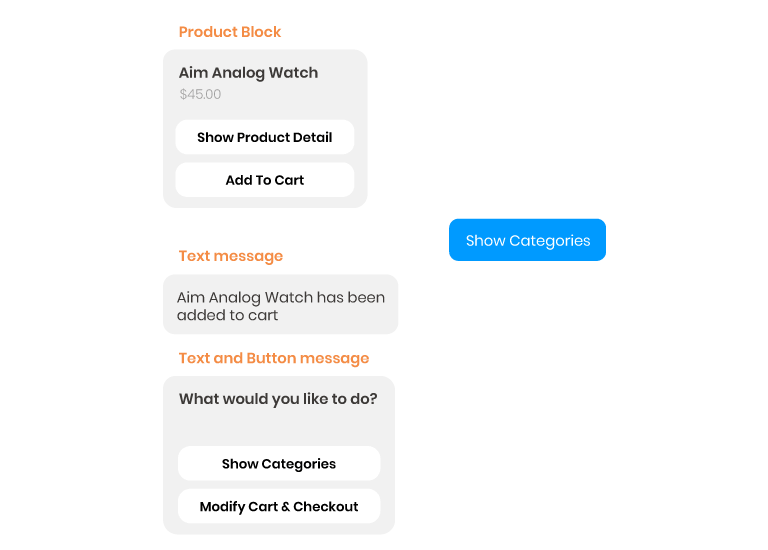magento 2 chatbot set up multiple messages