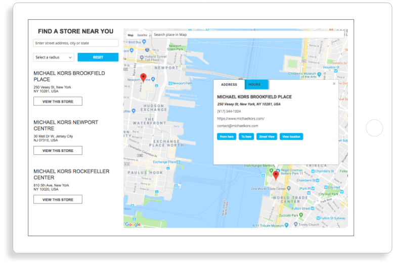 magento 2 store locator get store location on Google Maps