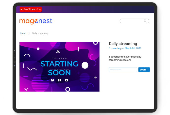 notify customers about live video streaming