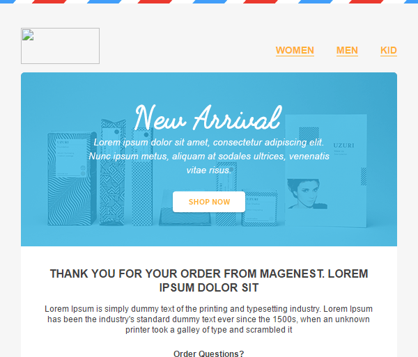 magento 2 cosmetics email template