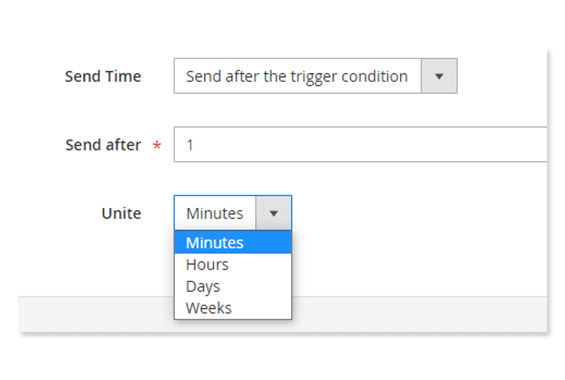 Magento 2 Notification Box send after trigger condition