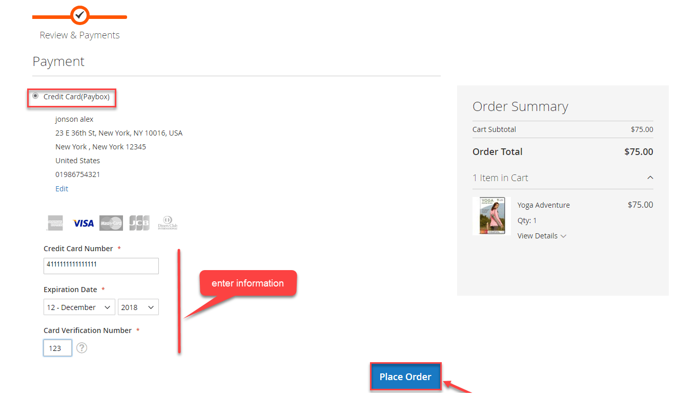 Magento 2 Paybox Payment Direct Payment API