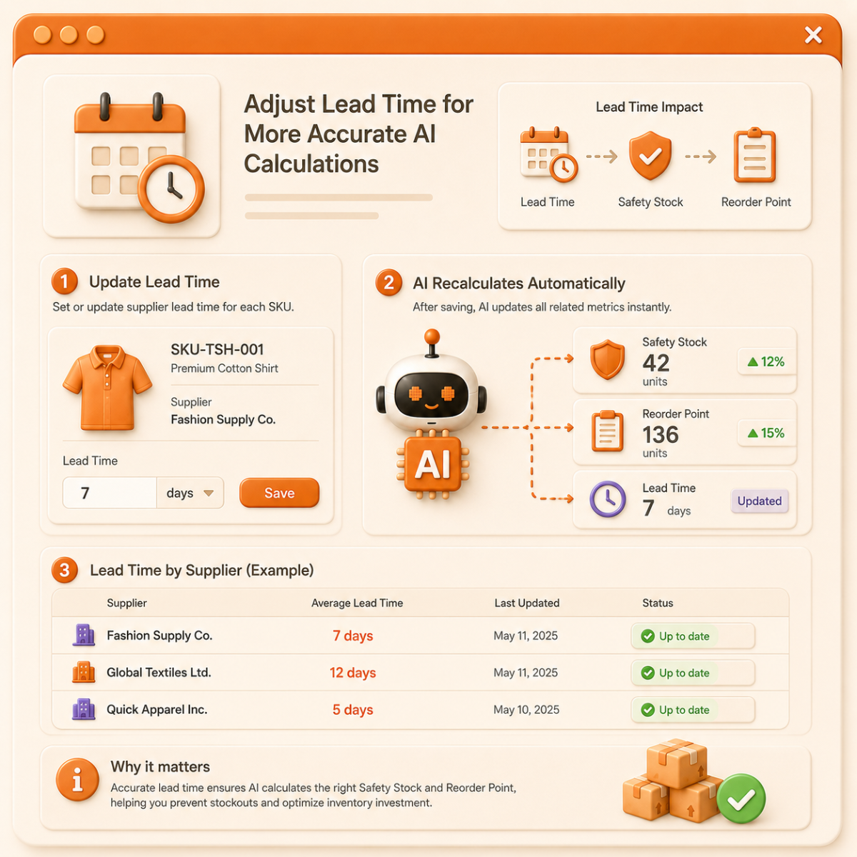 Adjust Lead Time for More Accurate AI Calculations