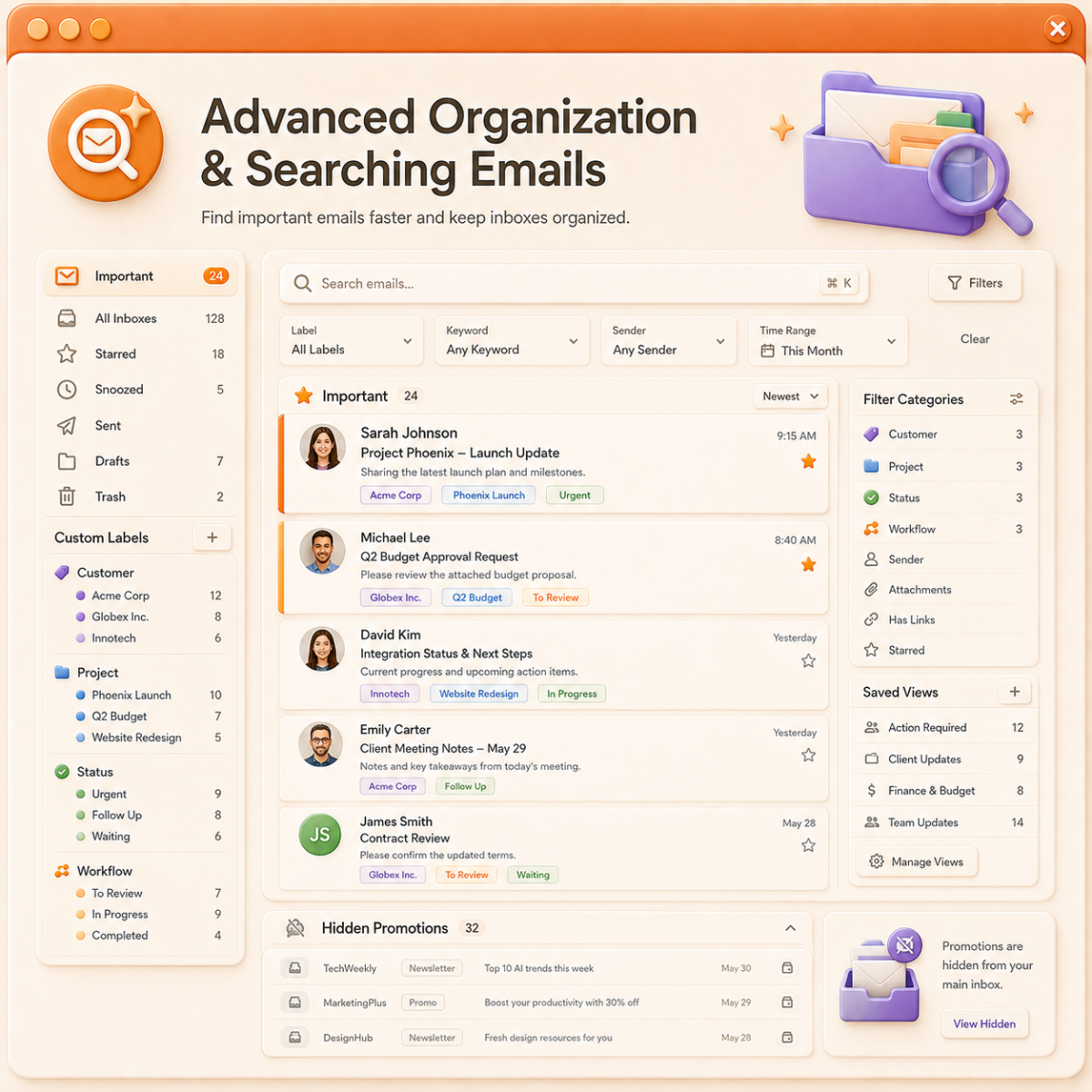 Advanced Organization and Searching Emails