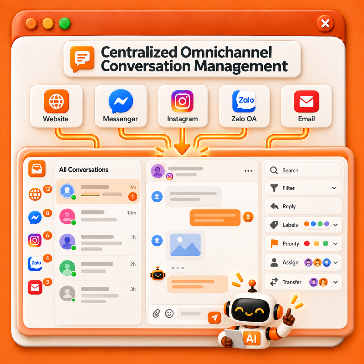 Centralized Omnichannel Conversation Management