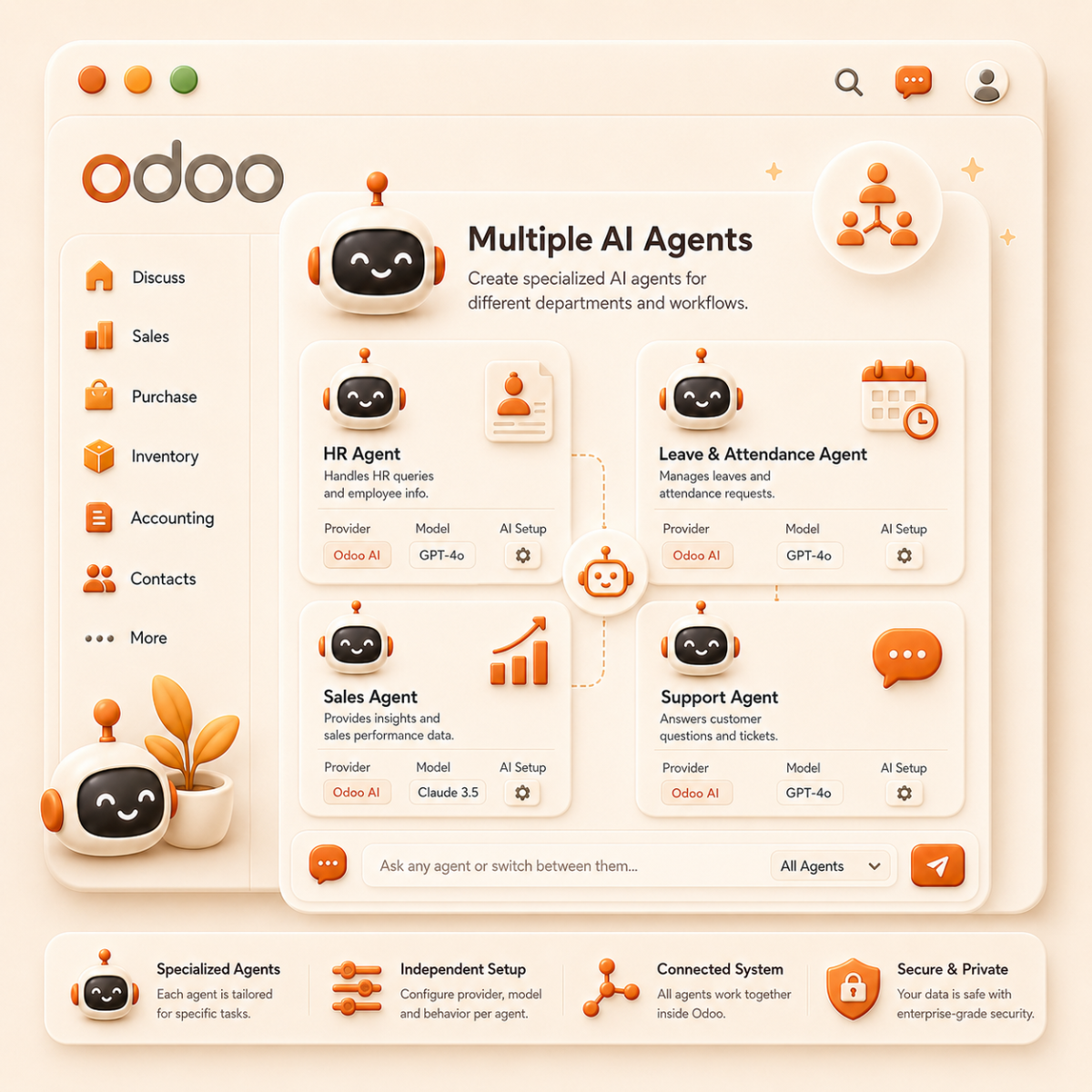multiple AI agents for different use cases