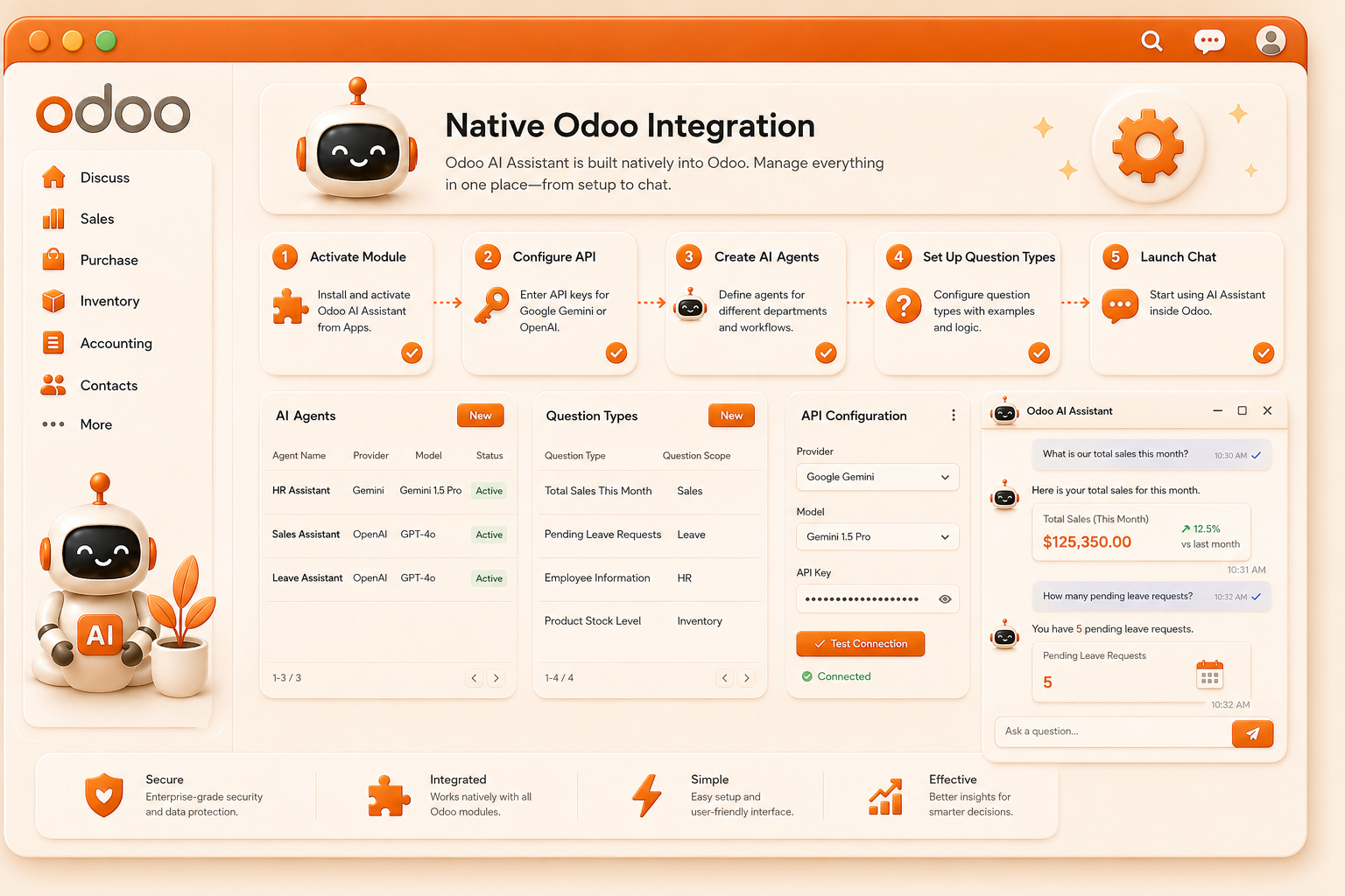 native Odoo integration