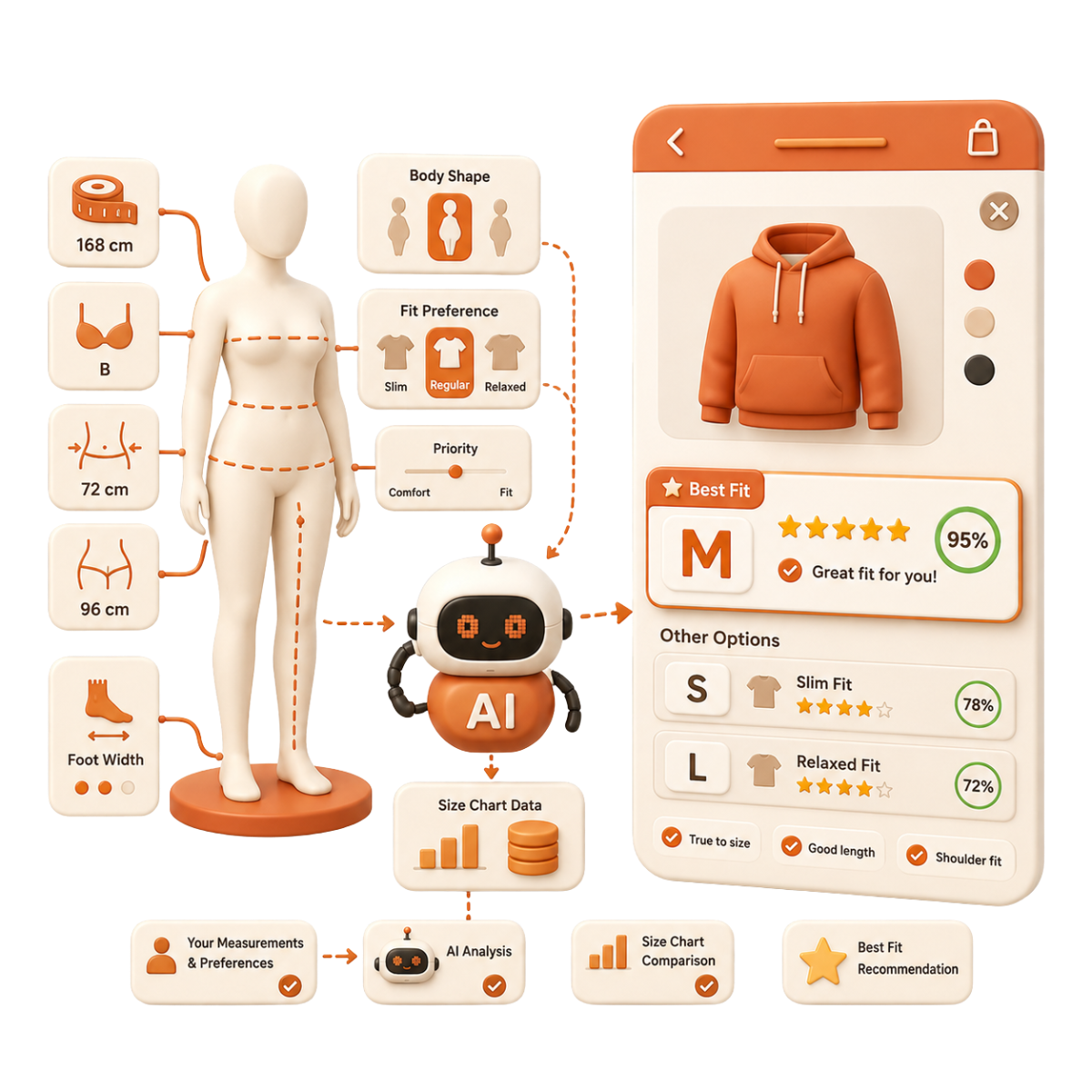 personalization based on body shape and fit preference