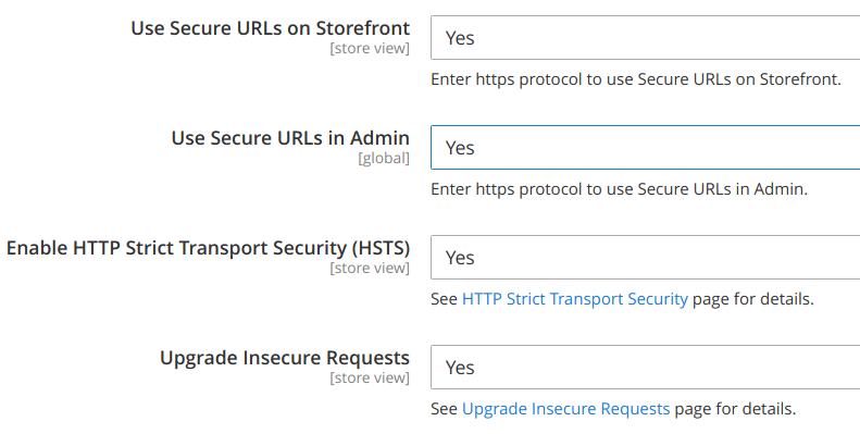 https setting in Magento 2 backend