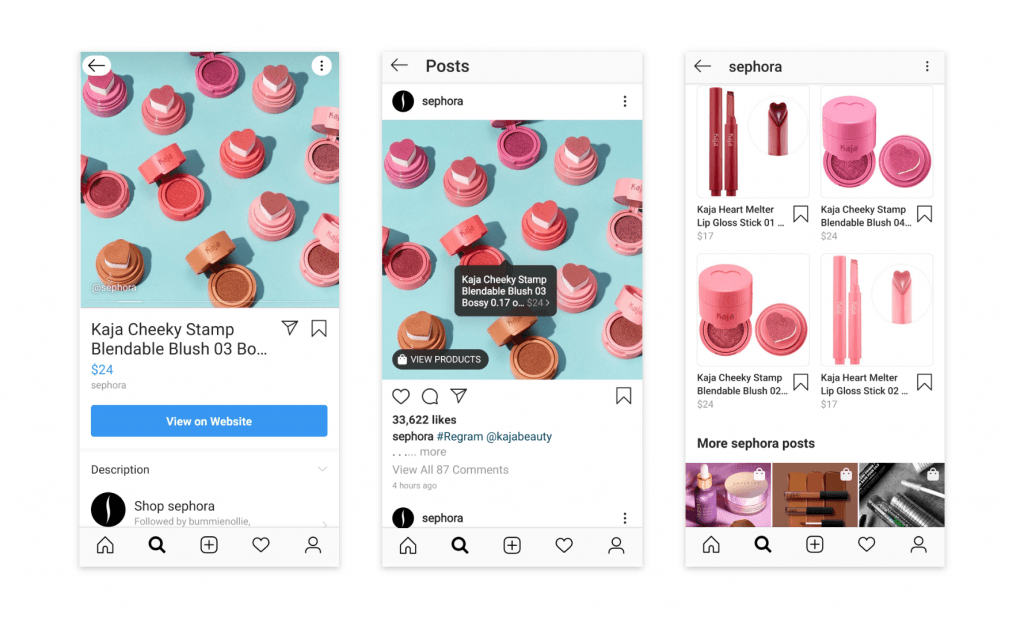 Shopping on Instagram: major features