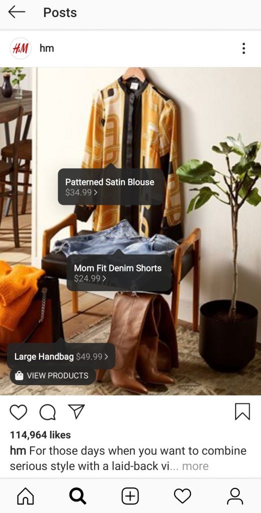 instagram shopping features: shoppable tags