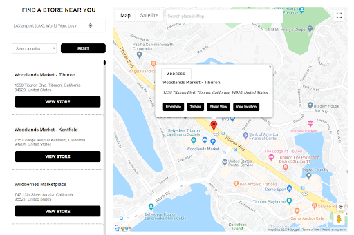 Store locator examples