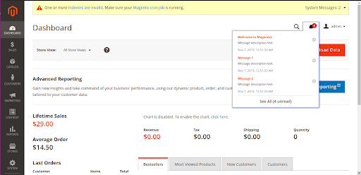 Admin notification in Magento 2: Add Admin Notification Messages in Magento 2