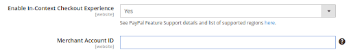 configure Paypal payment method in Magento 2: Merchant Account ID