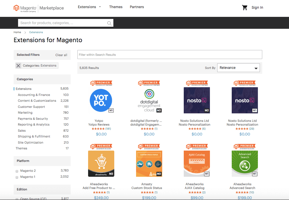 Shopify to Magento 2: magento extensions