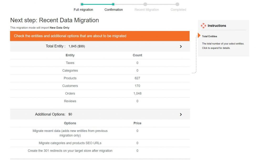 opencart to magento: recent data migration