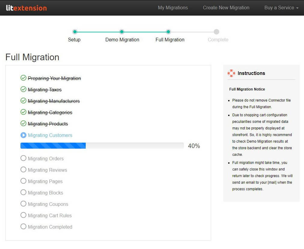 opencart to magento: run free demo