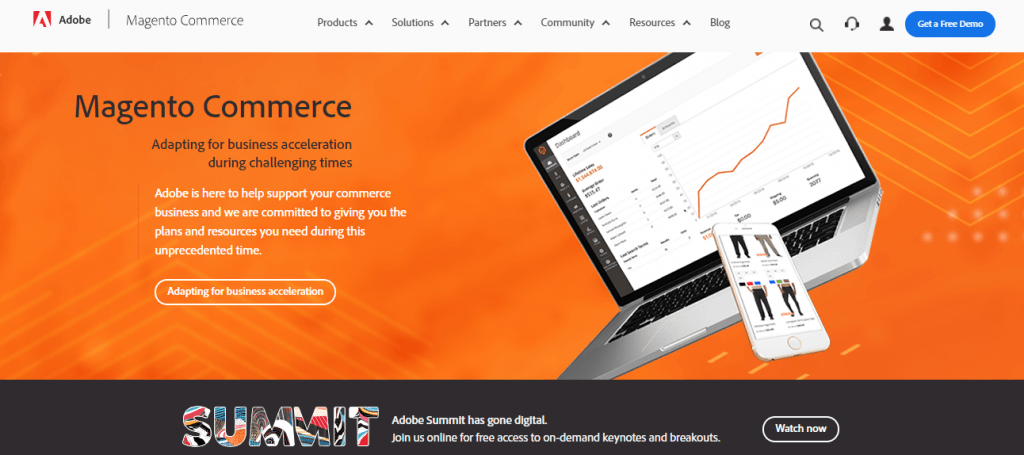 eCommerce platforms:  magento