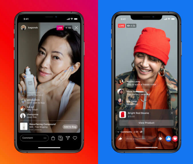 facebook shops live shopping features
