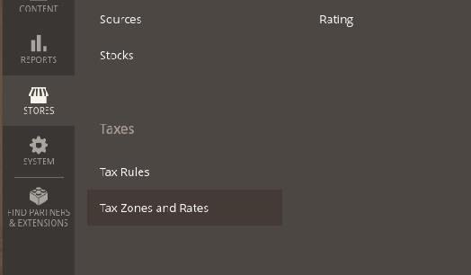 Creat a tax rate in magento 2