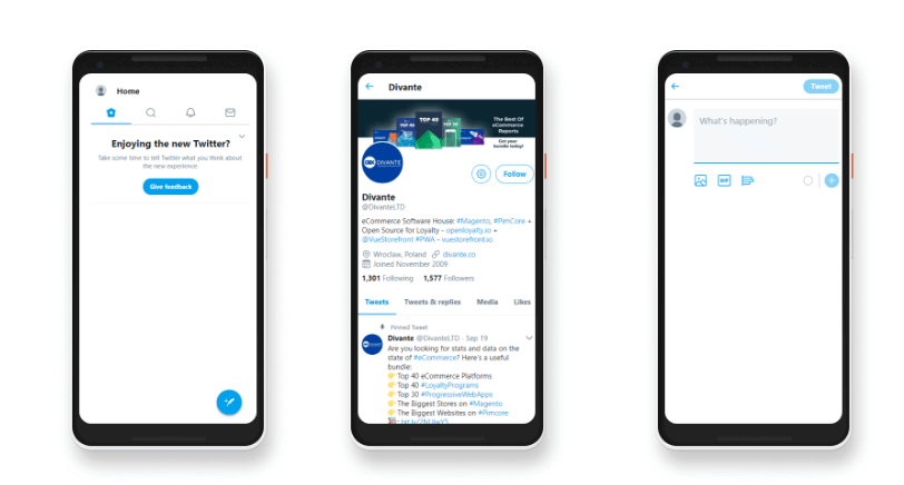 PWA vs Native App: Twitter progressive web app