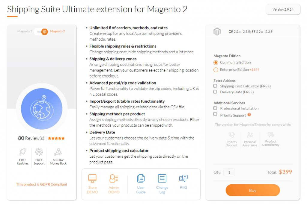 Magento 2 Shipping extension: Mageworx