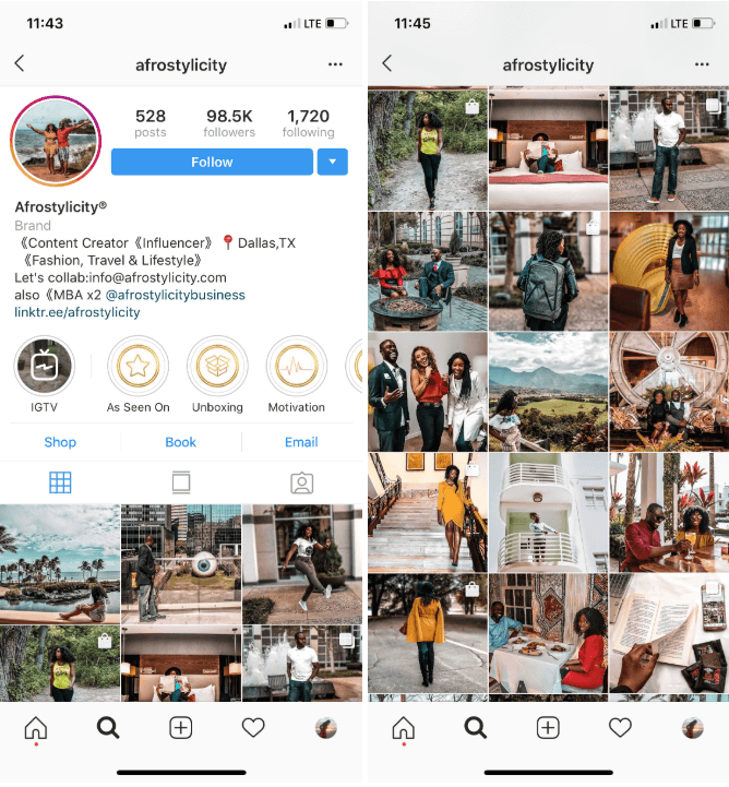 shoppable Instagram feed: arrange properly