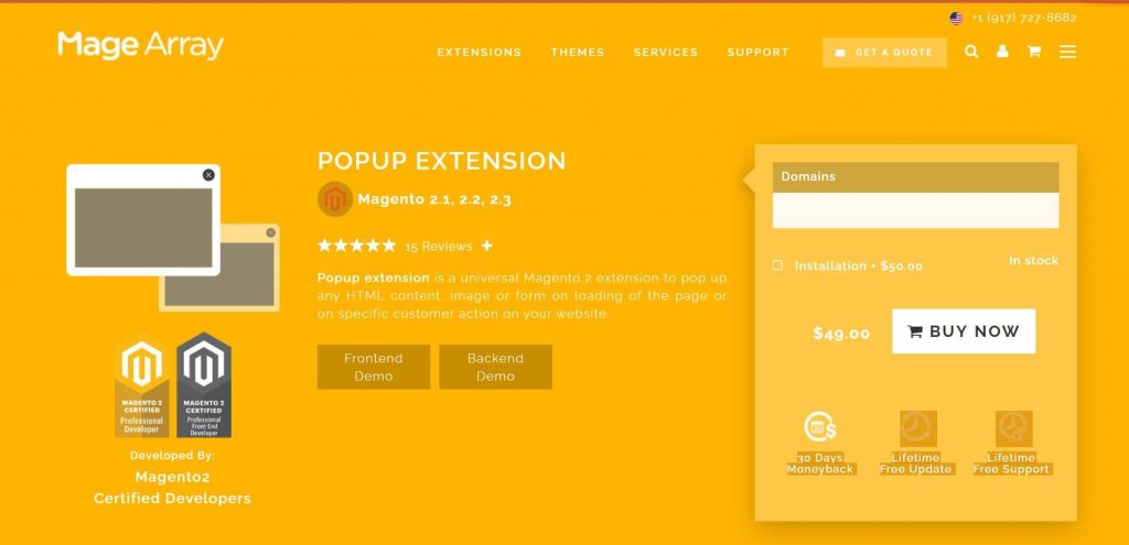 The best Magento 2 popup: Magearraypopup