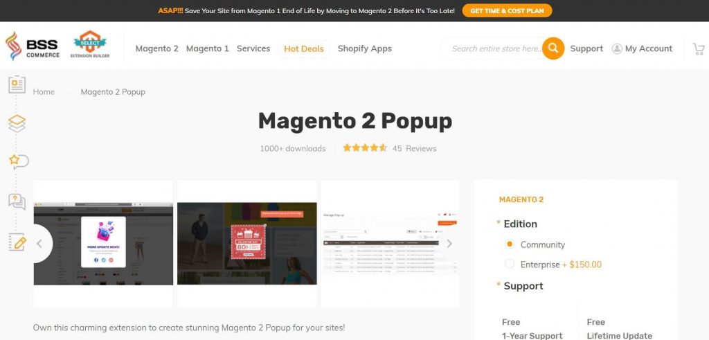The best Magento 2 popup: bsscommerce popup