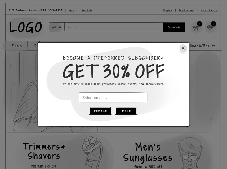 Types of popups: Promotion Code