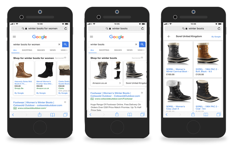 Google Shopping campaign: showcase shopping ad