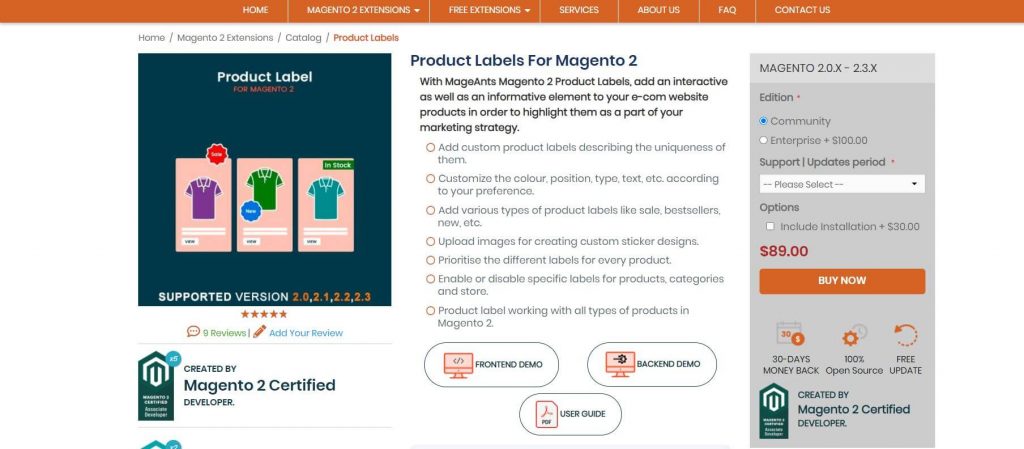 Magento 2 Product Label: Mageants