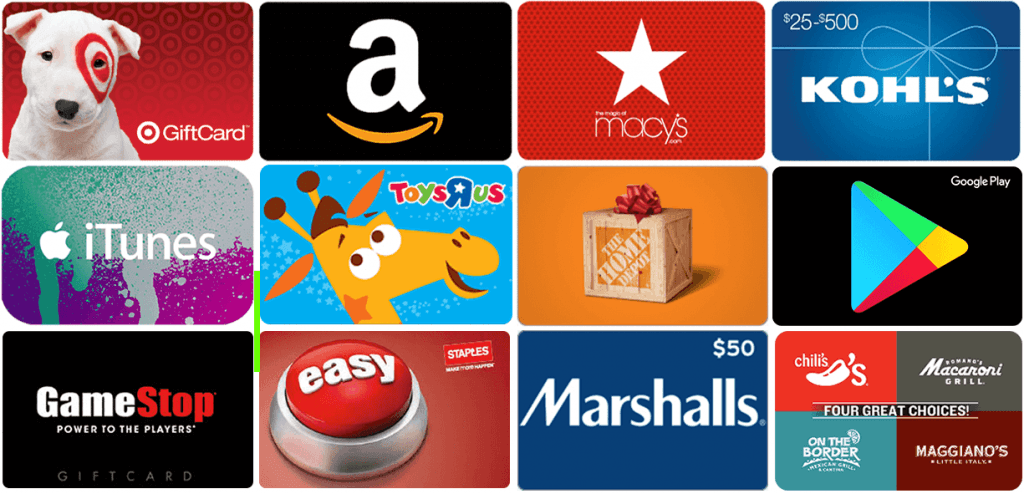 Gift Card Facts: Big brands' gift cards