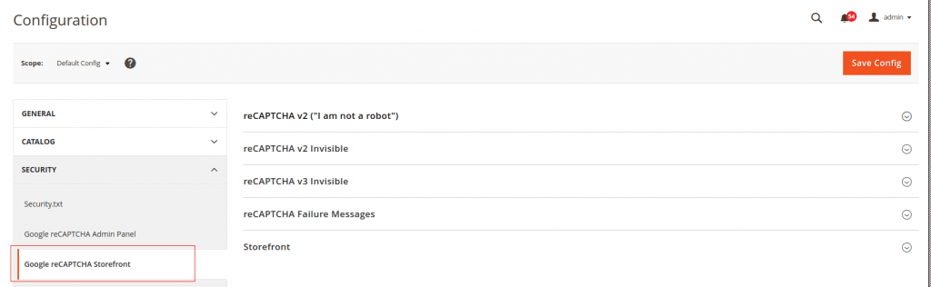 Set up reCAPTCHA Configuration