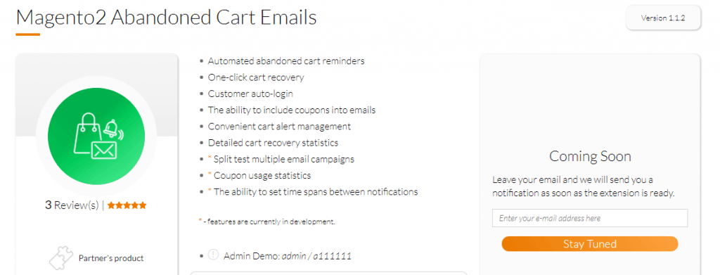 Magento 2 abandoned cart email extension by Mageworx