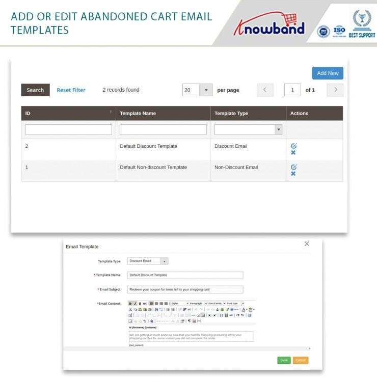 Magento 2 abandoned cart email extension by Knowband
