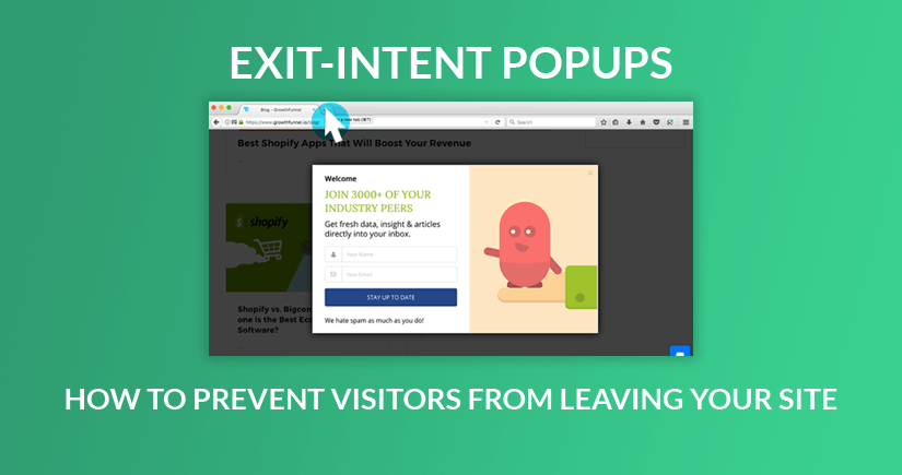 What is exit intent popup?