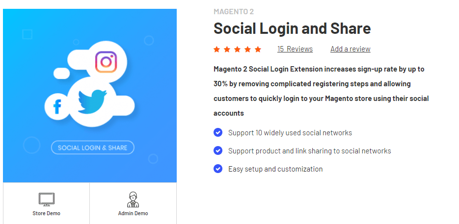Magento 2 Social Login Extension by Magenest