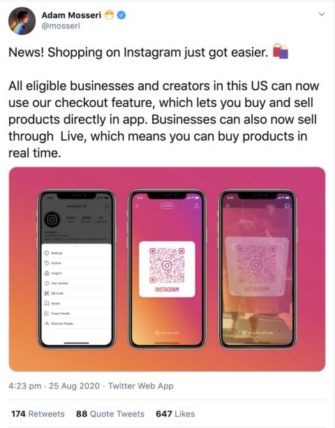 Instagram Checkout for all eligible businesses and creators