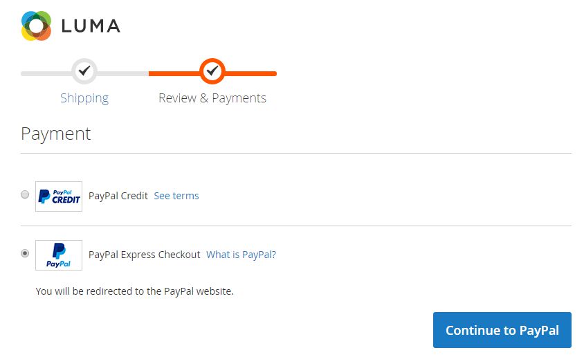 Magento Payment Gateway - PayPal 