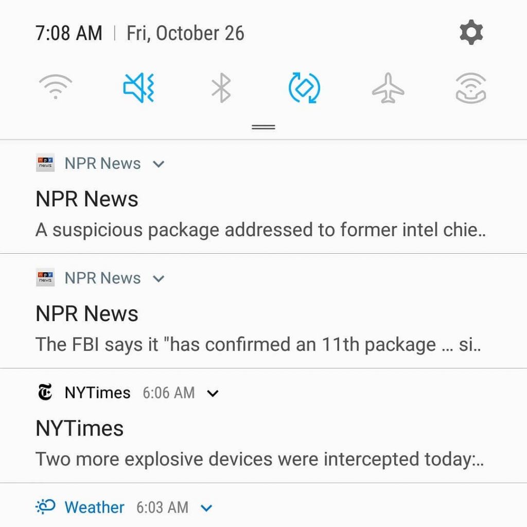 The web push notification: news notification